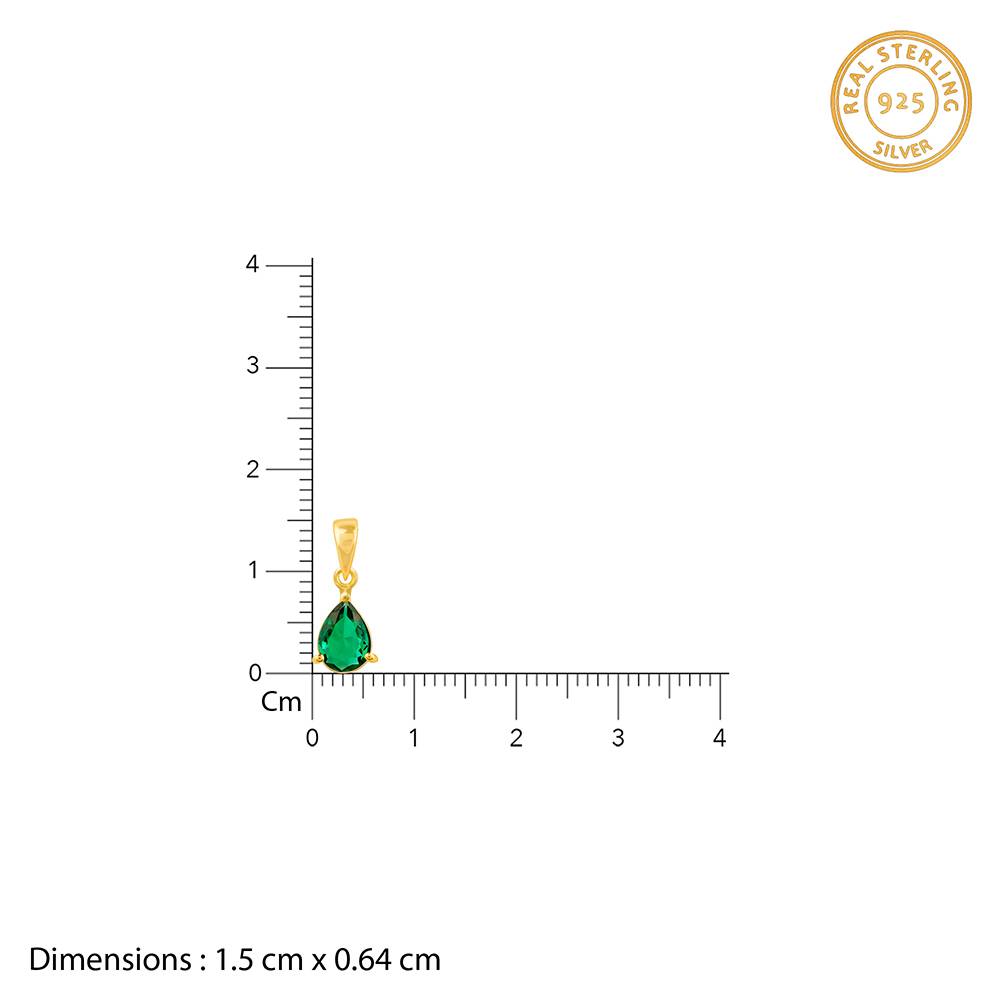 925 Silver Golden Peridot Dream Pendant With Link Chain| Necklace To Gift Women & Girls : PD02653