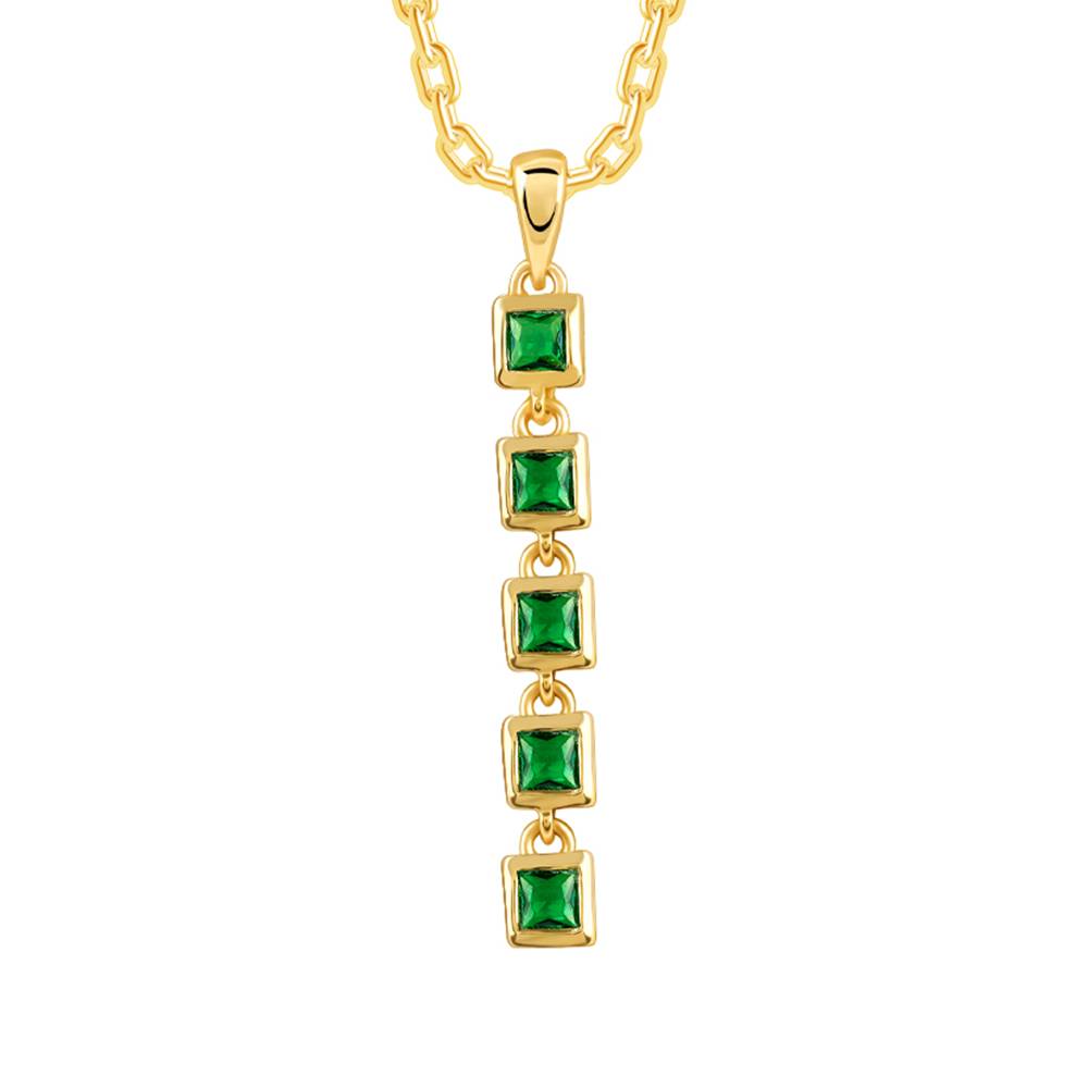925 Silver Golden Verdant Elegance Necklace| Necklace To Gift Women & Girls : PD02654