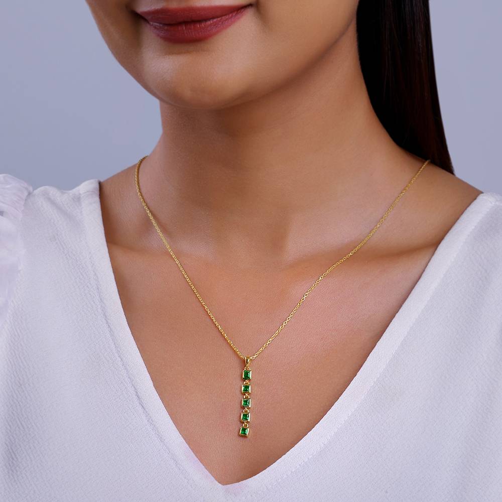 925 Silver Golden Verdant Elegance Necklace| Necklace To Gift Women & Girls : PD02654