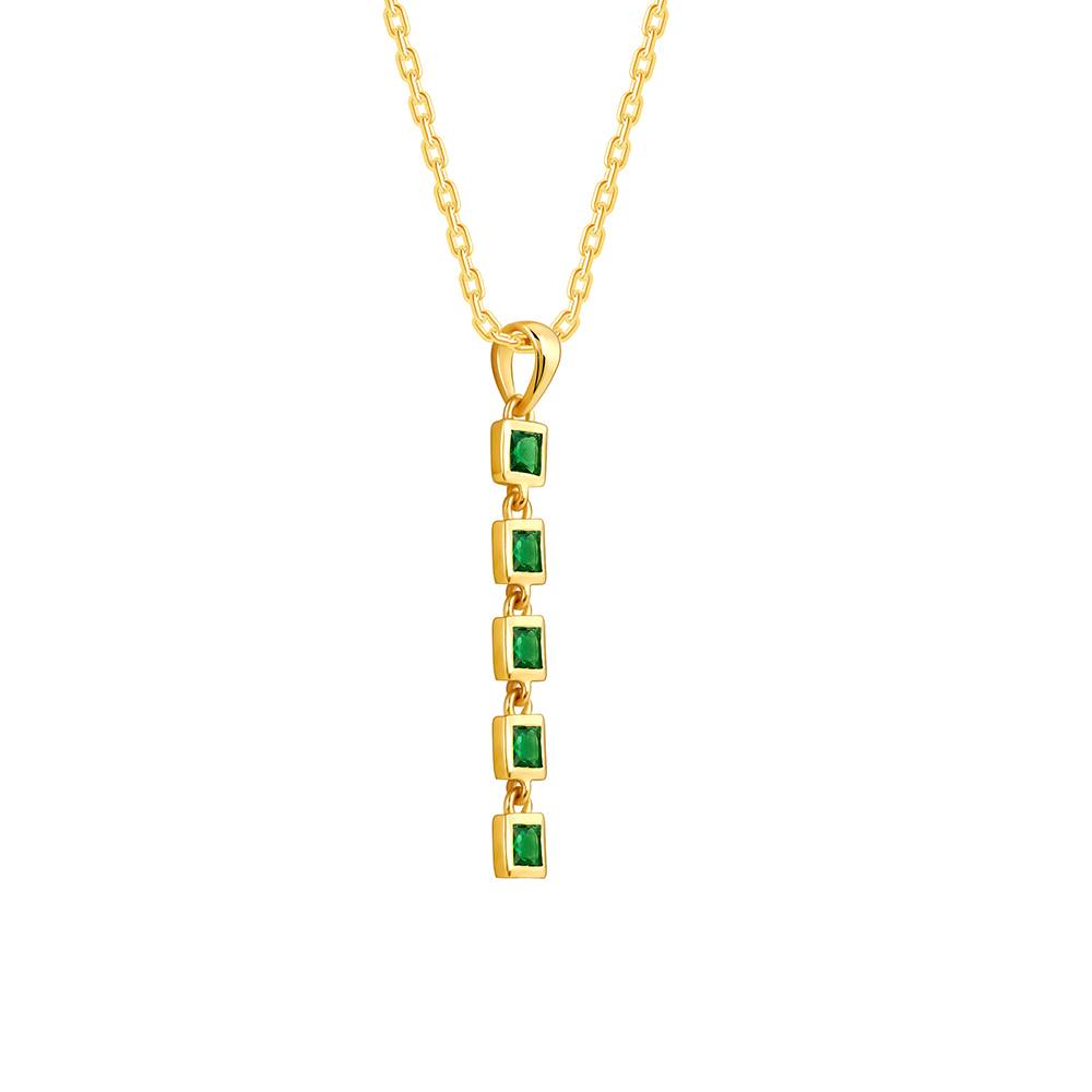 925 Silver Golden Verdant Elegance Necklace| Necklace To Gift Women & Girls : PD02654
