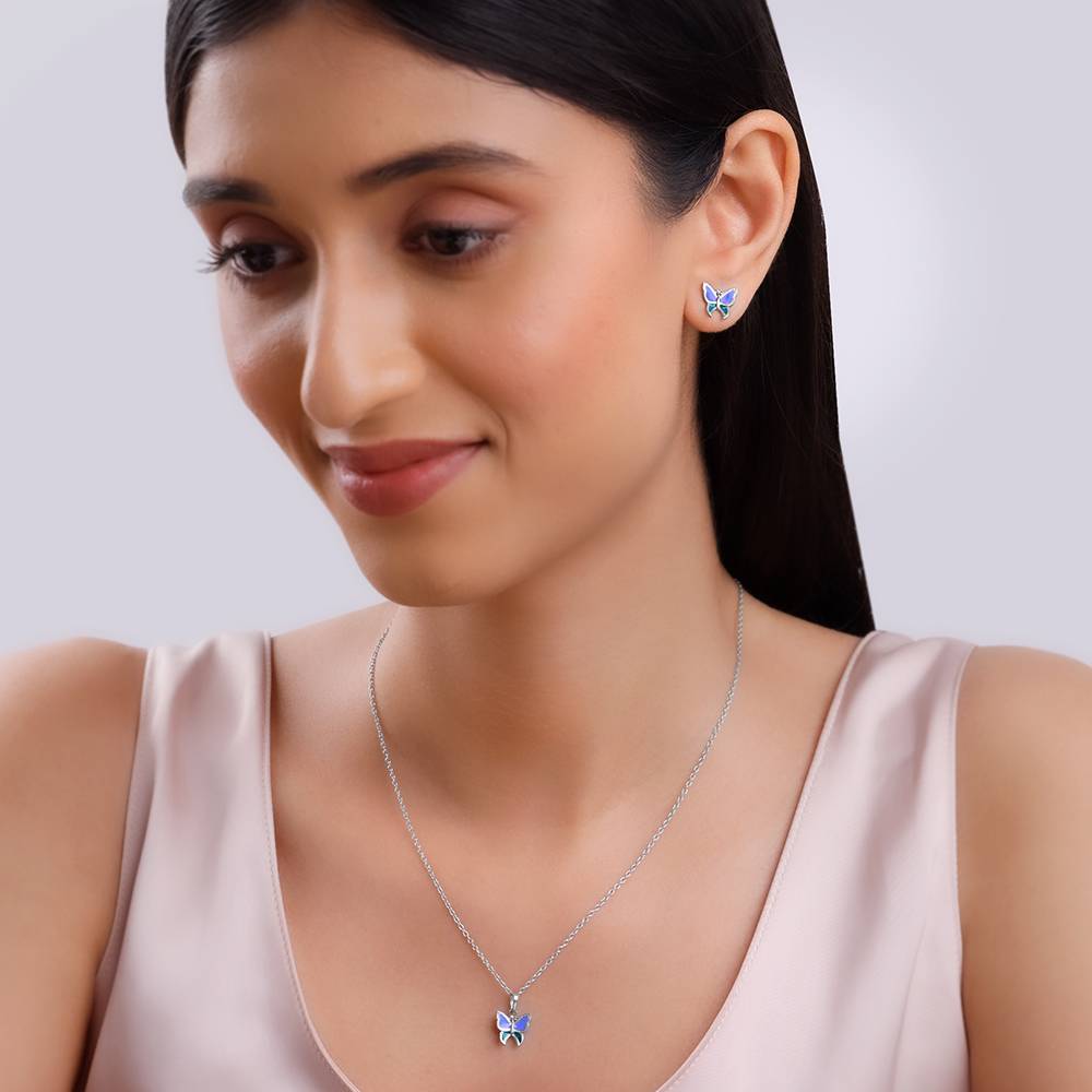 925 Silver Flutter Muse Set : PD02657ER02943