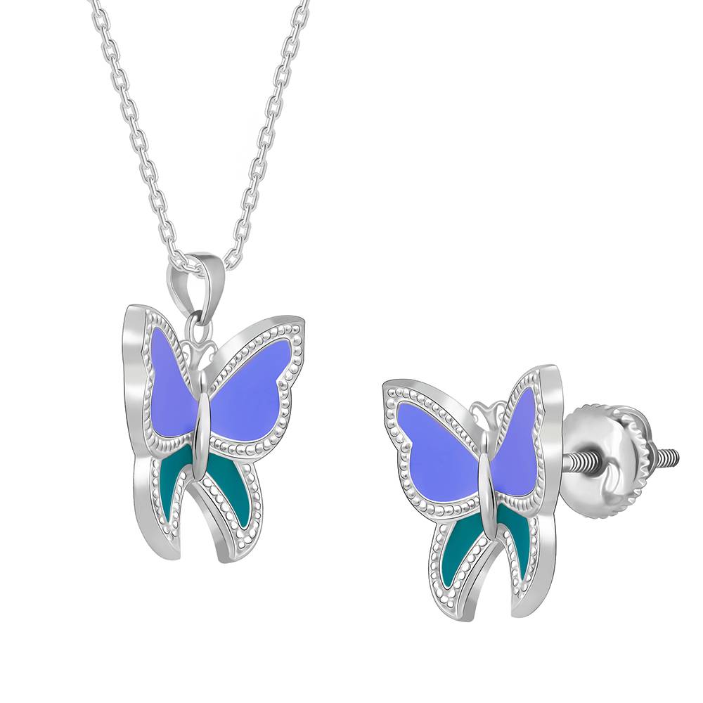 925 Silver Flutter Muse Set : PD02657ER02943