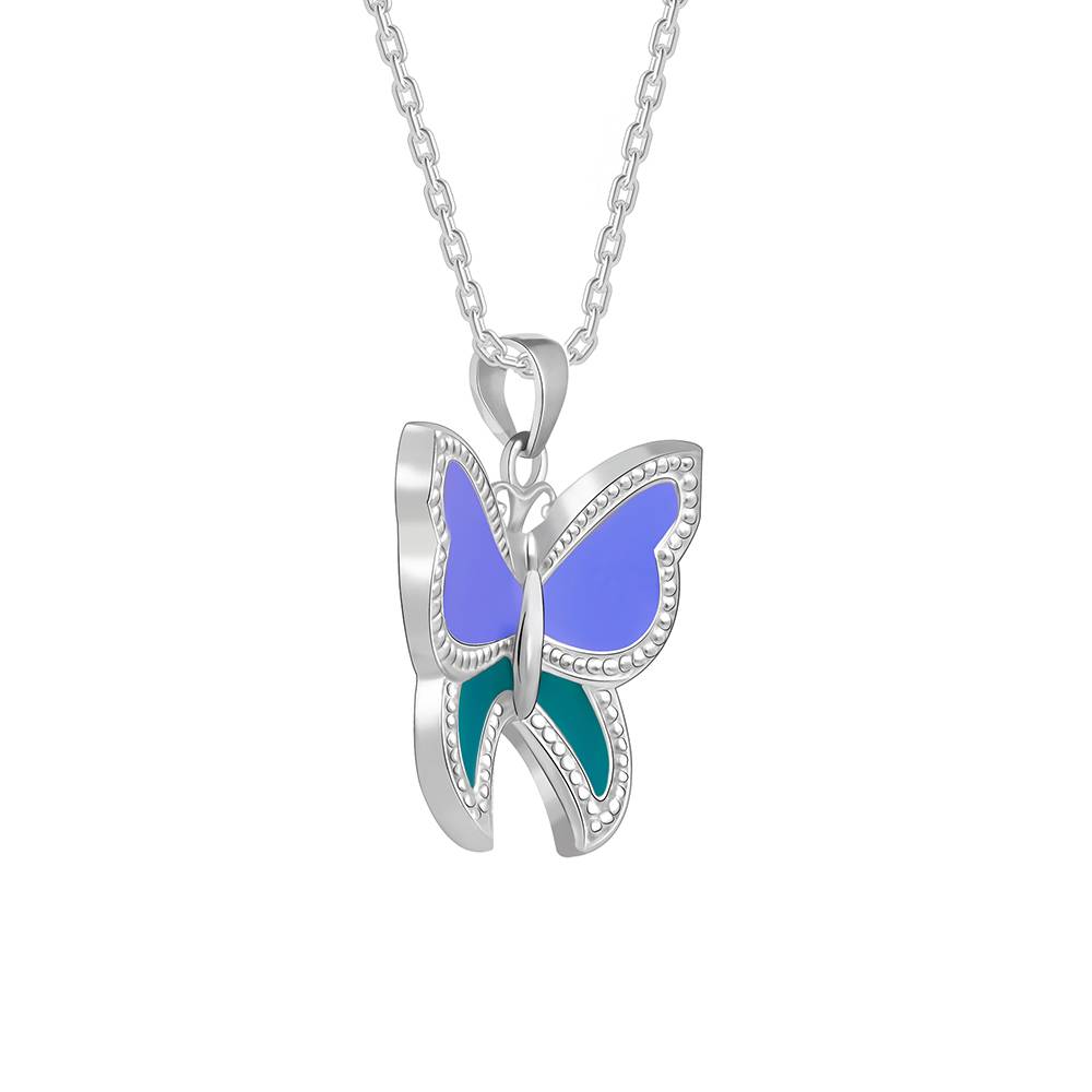 925 Silver Flutter Muse Pendant With Link Chain : PD02657