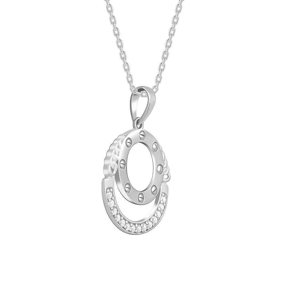 Giva 925 Silver Celestial Circle Pendant With Link Chain : PD02659