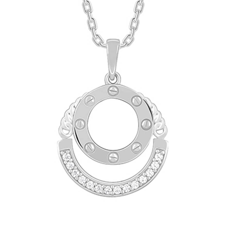 Giva 925 Silver Celestial Circle Pendant With Link Chain : PD02659