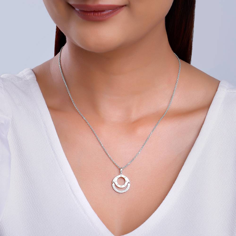 Giva 925 Silver Celestial Circle Pendant With Link Chain : PD02659