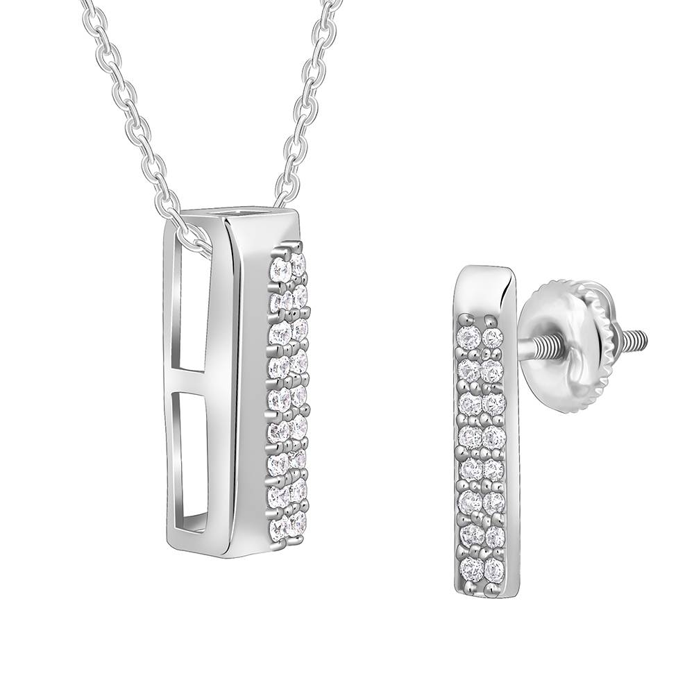 925 Silver Stellar Bar Set : PD02661ER02945