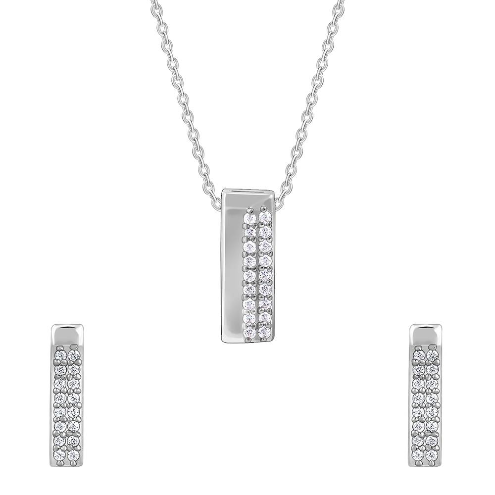 925 Silver Stellar Bar Set : PD02661ER02945