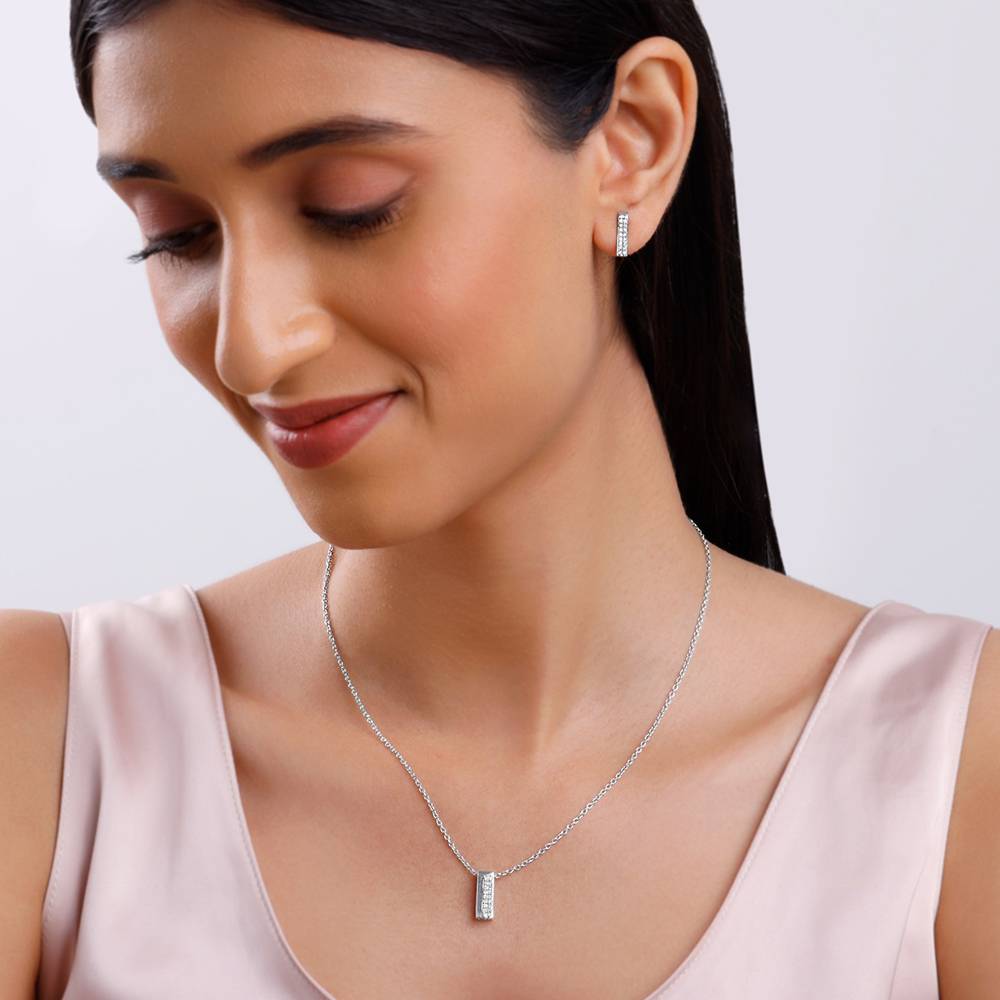925 Silver Stellar Bar Set : PD02661ER02945
