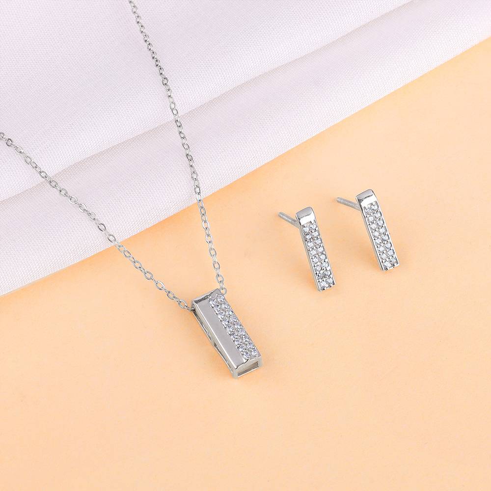 925 Silver Stellar Bar Set : PD02661ER02945