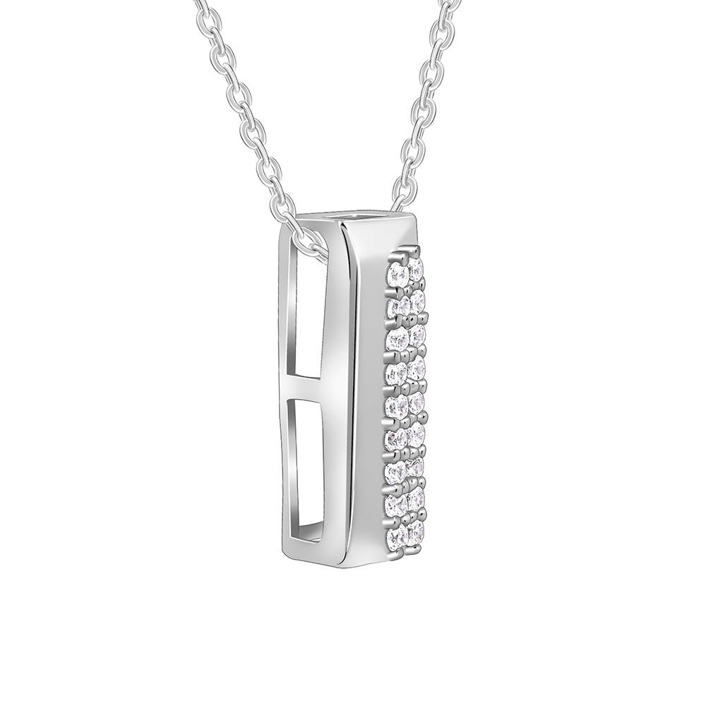 925 Silver Stellar Bar Pendant With Link Chain : PD02661