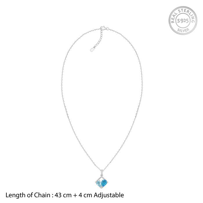 Giva 925 Silver Met Love Pendant With Link Chain : PD02683