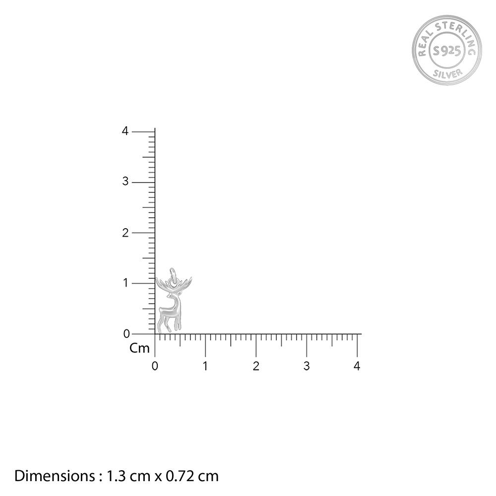 Slver Twilight Deer Pendant With Link Chain : PD02688