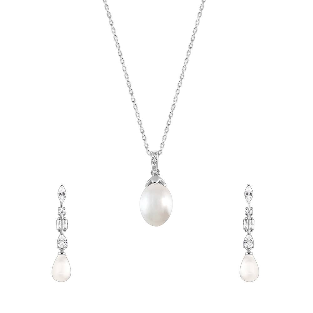 Giva 925 Silver Pearly Hug Set : PD02690ER02880