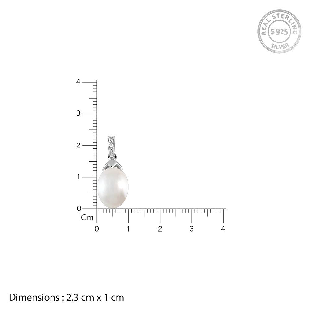 Giva 925 Silver Pearly Hug Pendant With Link Chain : PD02690