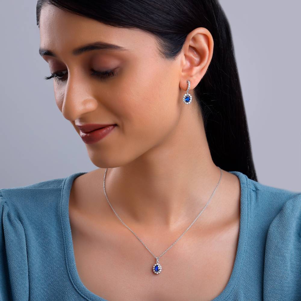 Giva 925 Silver Azure Floral Set| Gifts For Women And Girls | With Certificate Of Authenticity And 925 Stamp  : PD02696ER02975