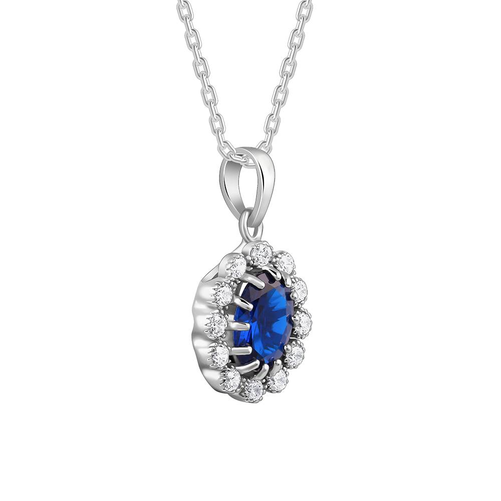 Giva 925 Silver Azure Floral Pendant With Link Chain| Necklace To Gift Women & Girls | With Certificate Of Authentic : PD02696