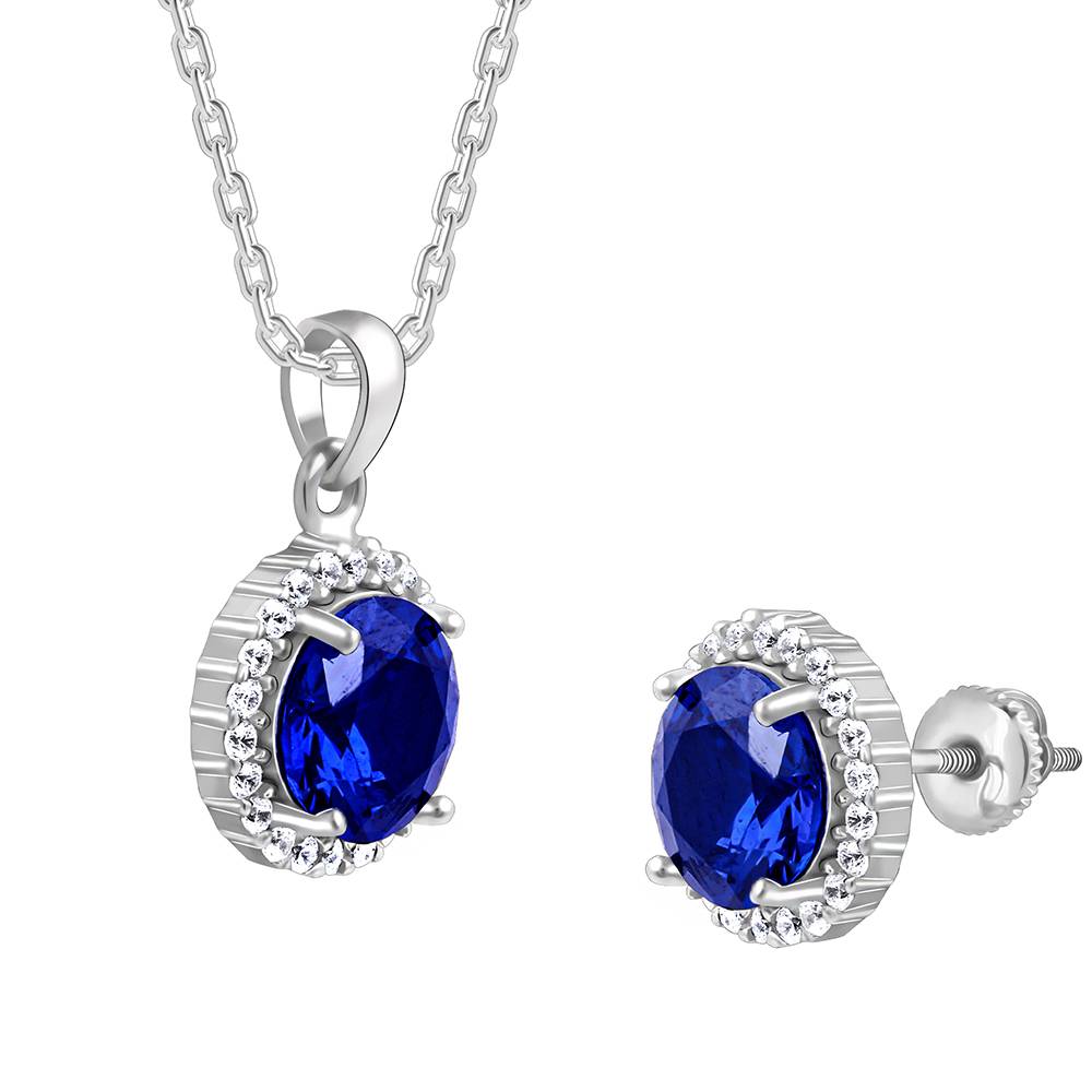 925 Silver Cobalt Dreams Set : PD02699ER02976