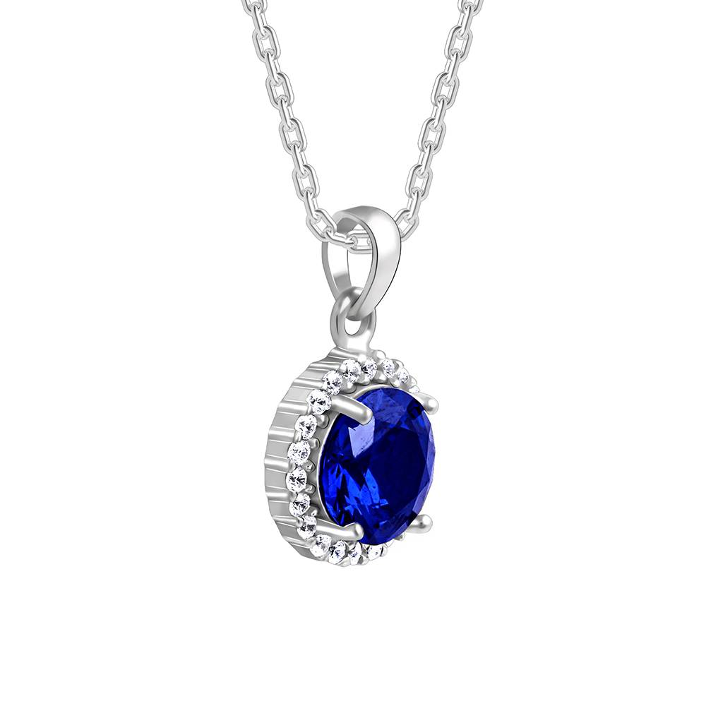 925 Silver Cobalt Dreams Pendant With Link Chain : PD02699
