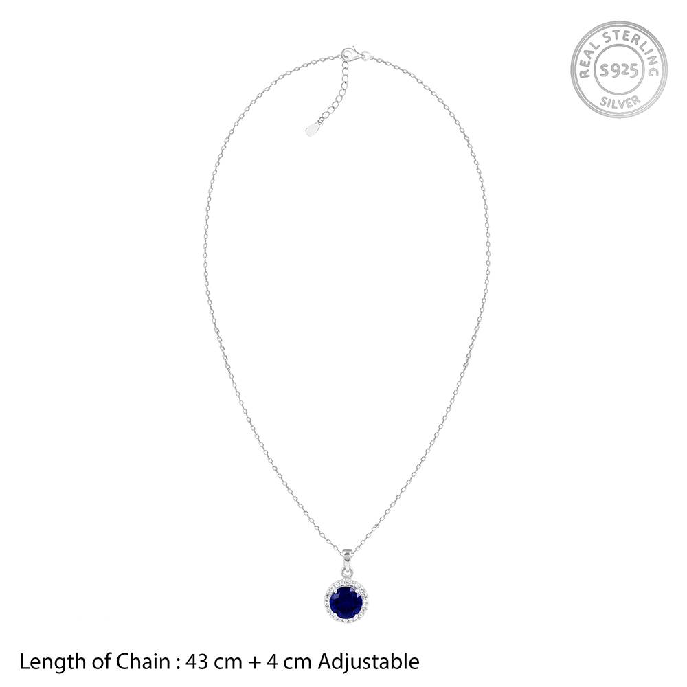 925 Silver Cobalt Dreams Pendant With Link Chain : PD02699