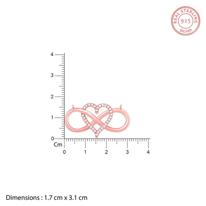 Rosegold Infinity Heart Necklace : PD0269