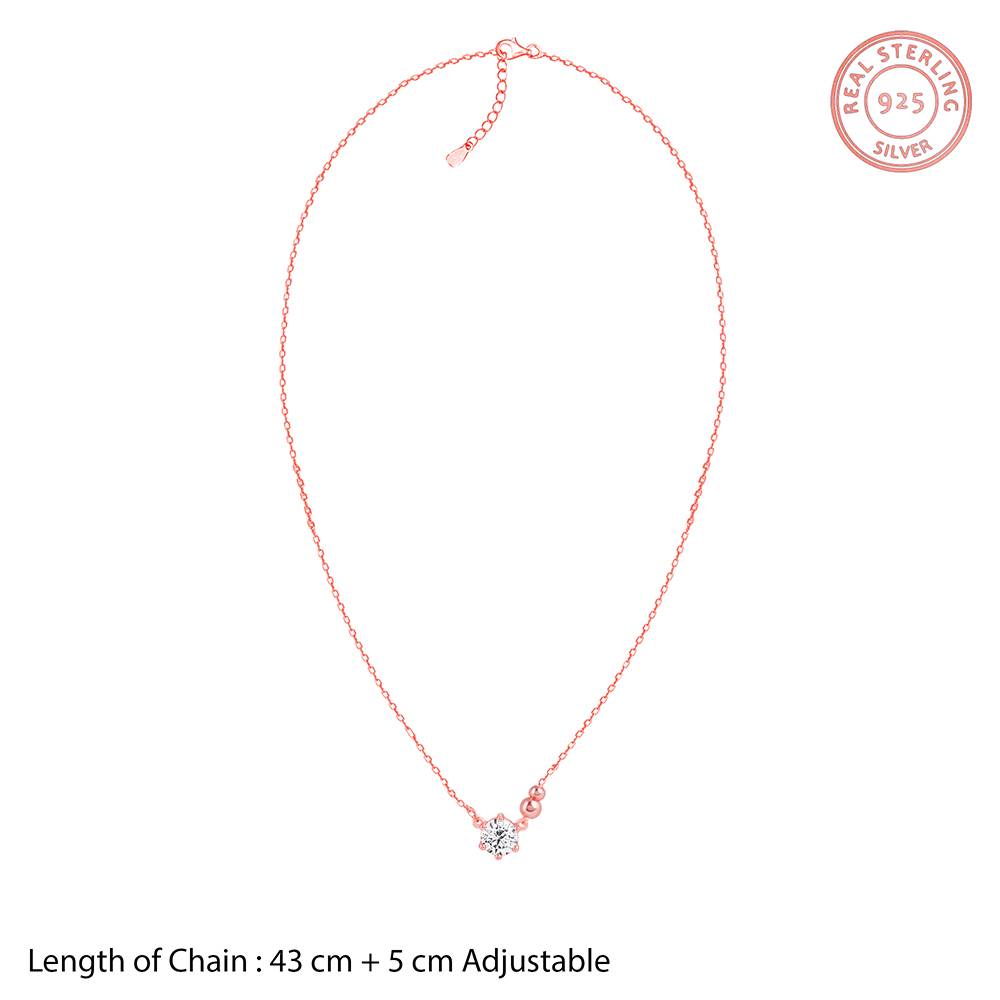 Giva 925 Silver Rose Gold Jovial Necklace : PD02705