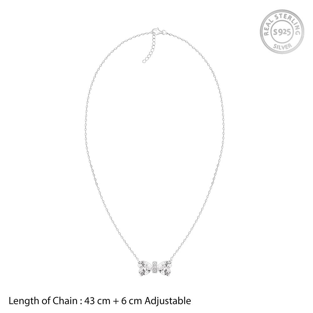 Giva 925 Silver Eloquent Bow Necklace : PD02707