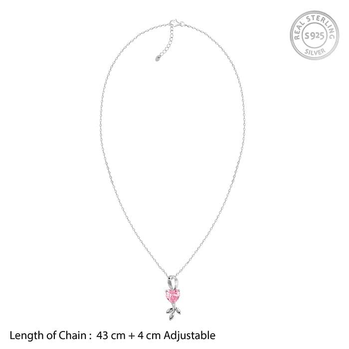 Giva 925 Silver Hearts In Bloom Pendant With Link Chain : PD02717