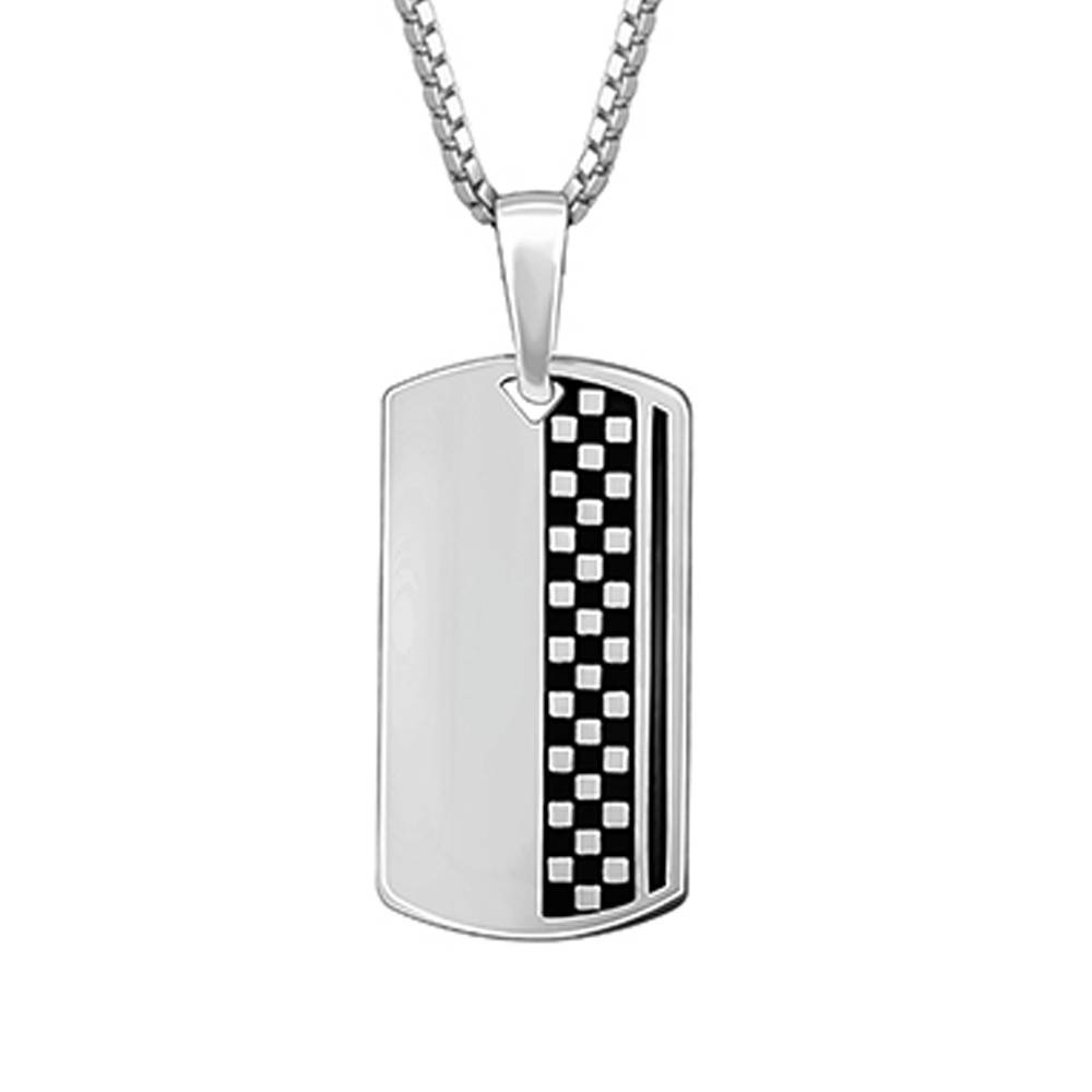 925 Oxidised Silver Admiring Pendant With Box Chain : PD02727