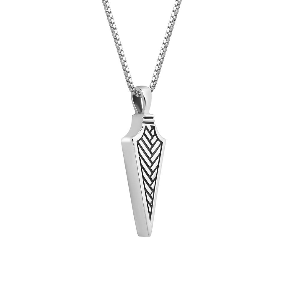 925 Oxidised Silver Arrow Pendant With Link Chain : PD02733