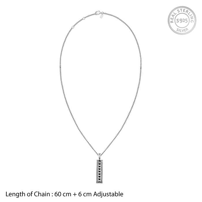 Giva 925 Oxidised Silver Resourceful Pendant With Box Chain For Him| Pendant To Gift Men & Boys | Wi : PD02734