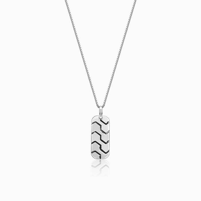 Giva 925 Oxidised Silver Humble Pendant With Box Chain For Him | Pendant To Gift Men & Boys | With Certificate : PD02735