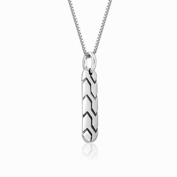 Giva 925 Oxidised Silver Humble Pendant With Box Chain For Him | Pendant To Gift Men & Boys | With Certificate : PD02735