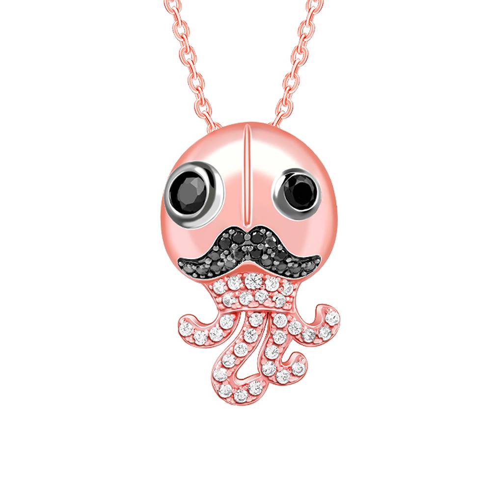 Giva 925 Silver Rose Gold Octopus Pendant With Link Chain| Necklace To Gift Women & Girls | With Certificate Of Auth : PD02744