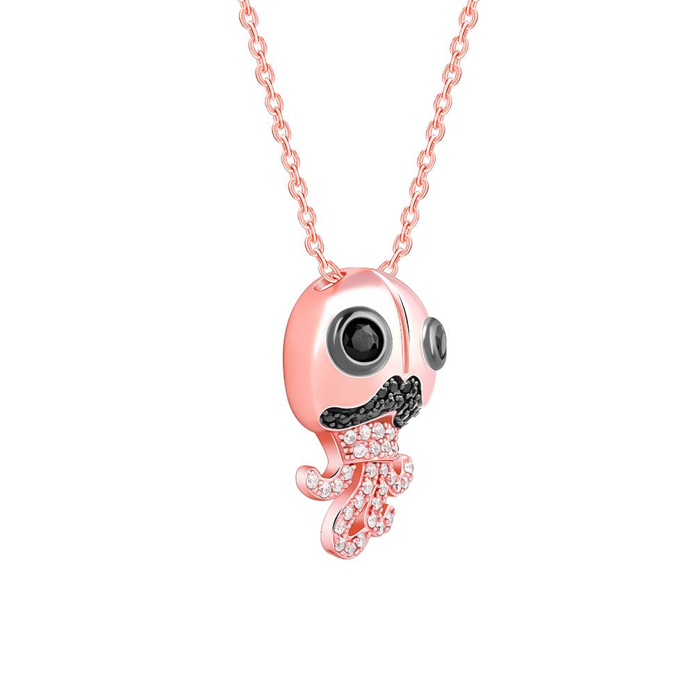 Giva 925 Silver Rose Gold Octopus Pendant With Link Chain| Necklace To Gift Women & Girls | With Certificate Of Auth : PD02744