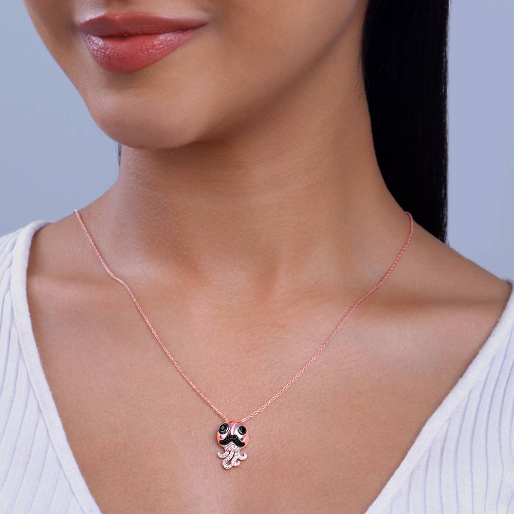 Giva 925 Silver Rose Gold Octopus Pendant With Link Chain| Necklace To Gift Women & Girls | With Certificate Of Auth : PD02744