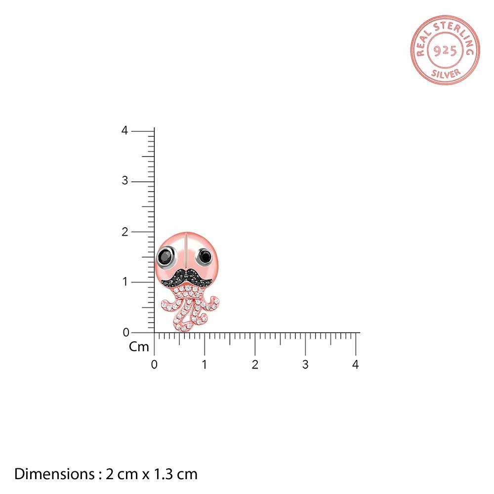 Giva 925 Silver Rose Gold Octopus Pendant With Link Chain| Necklace To Gift Women & Girls | With Certificate Of Auth : PD02744