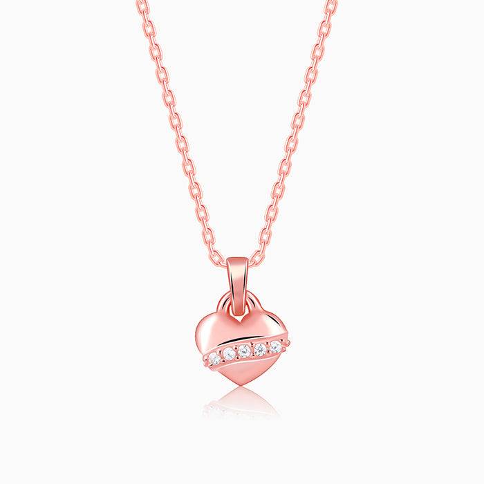 Giva 925 Silver Rose Gold Locket Love Pendant : PD02746