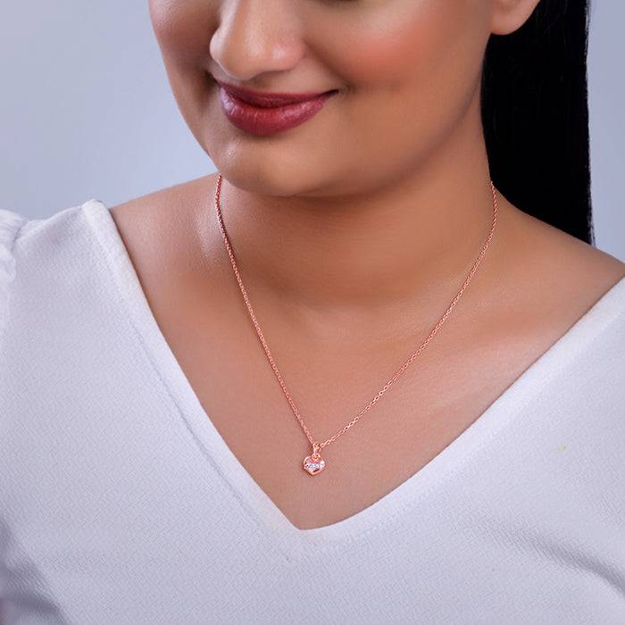 Giva 925 Silver Rose Gold Locket Love Pendant : PD02746