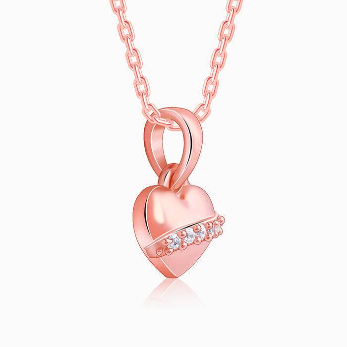 Giva 925 Silver Rose Gold Locket Love Pendant : PD02746