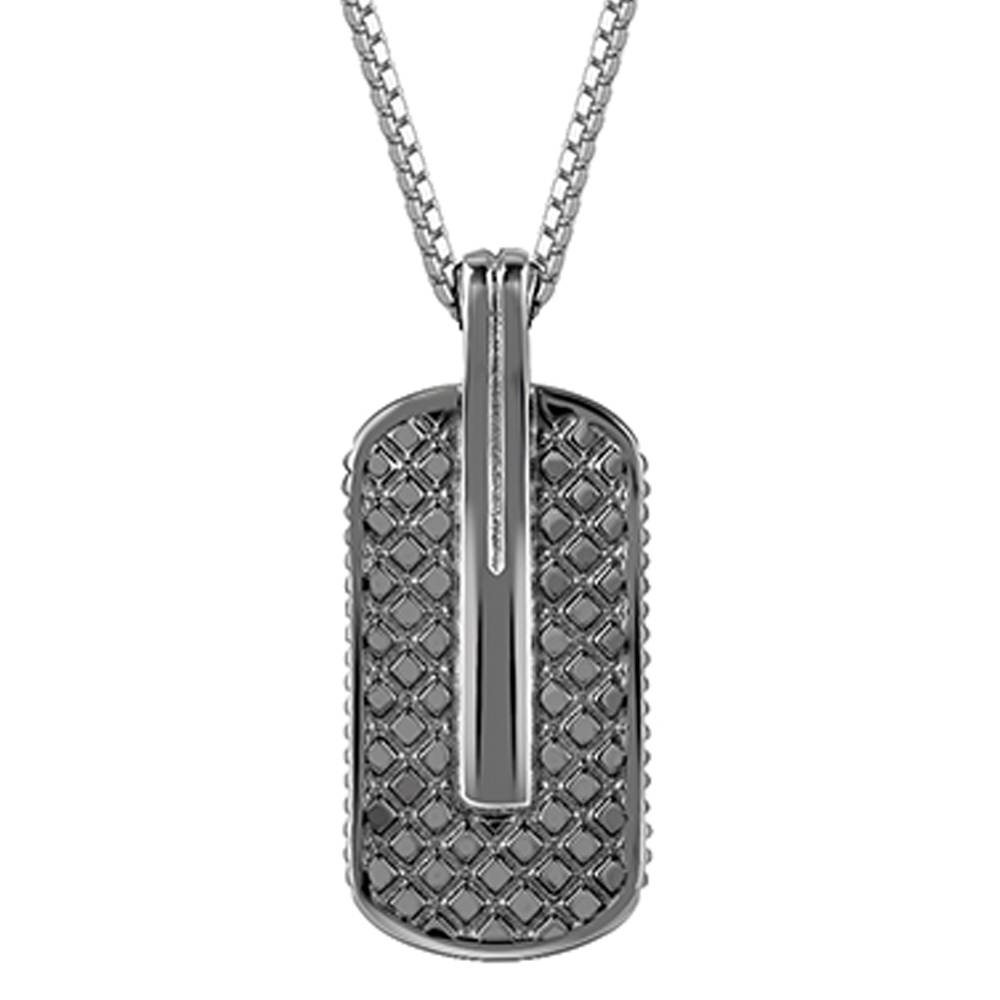 Giva 925 Silver Black Rhodium Rodeo Pendant With Box Chain For Him| Necklace To Gift Women & Girls | With Certificat : PD02749