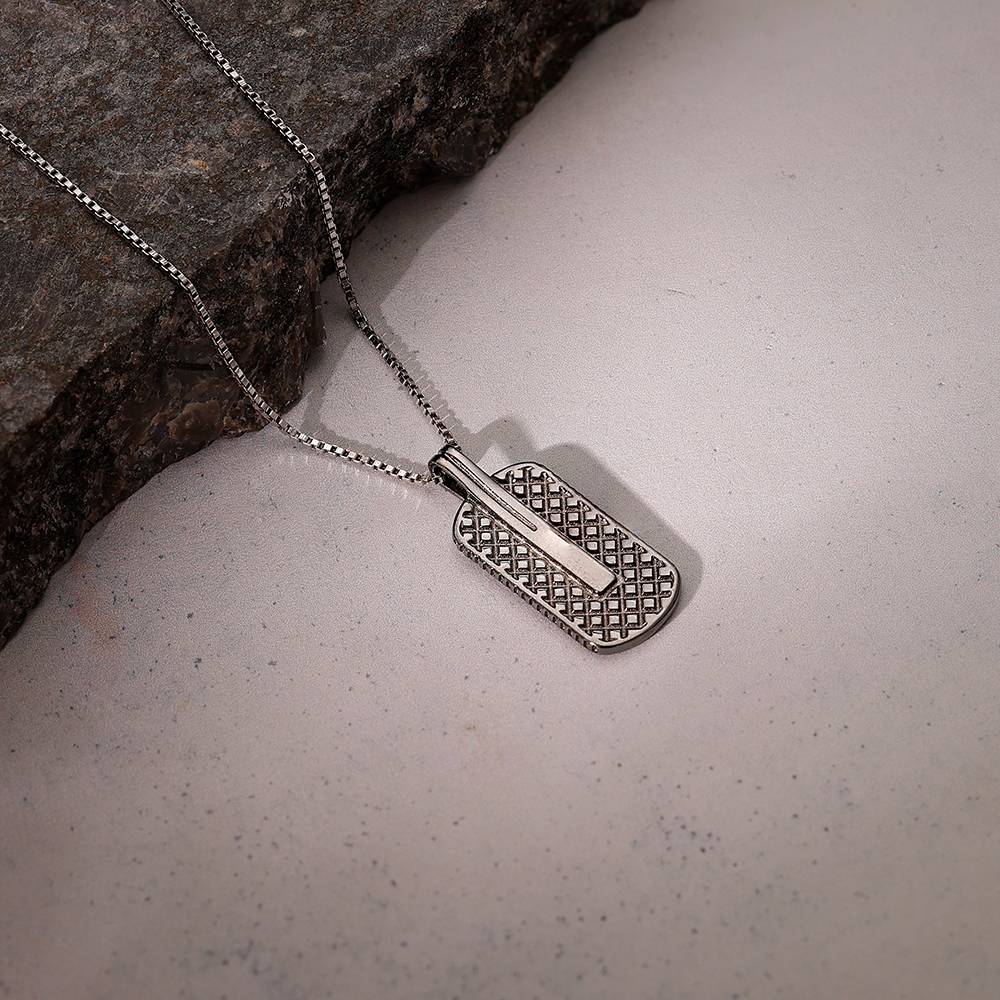 Giva 925 Silver Black Rhodium Rodeo Pendant With Box Chain For Him| Necklace To Gift Women & Girls | With Certificat : PD02749