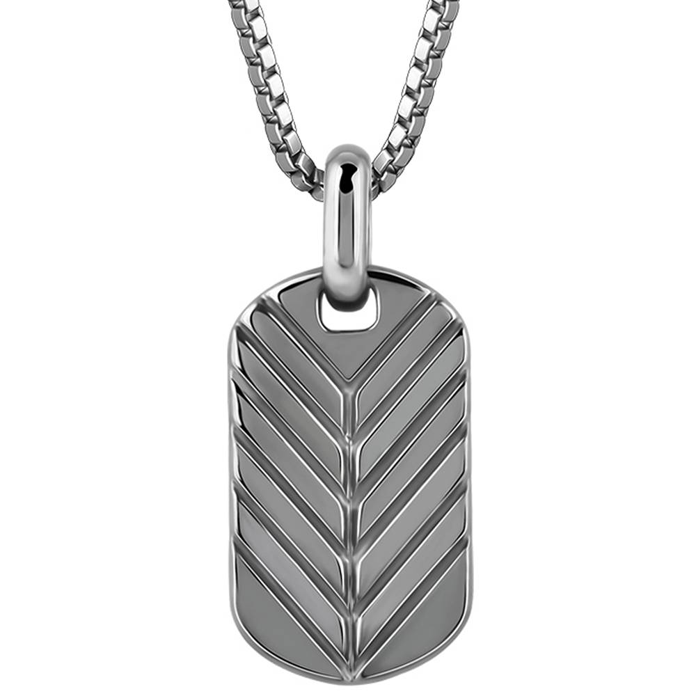 Giva 925 Silver Black Rhodium Midnight Charmer Pendant With Box Chain For Him| Necklace To Gift Women & Girls | With : PD02750