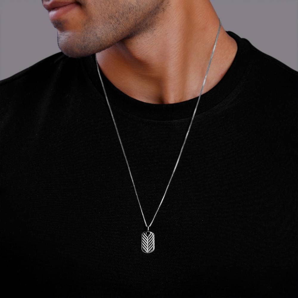 Giva 925 Silver Black Rhodium Midnight Charmer Pendant With Box Chain For Him| Necklace To Gift Women & Girls | With : PD02750