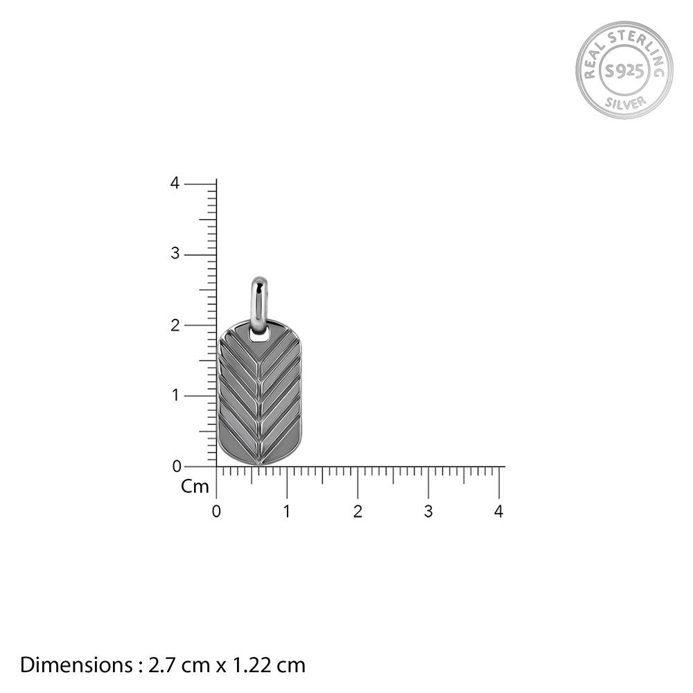 Giva 925 Silver Black Rhodium Midnight Charmer Pendant With Box Chain For Him| Necklace To Gift Women & Girls | With : PD02750