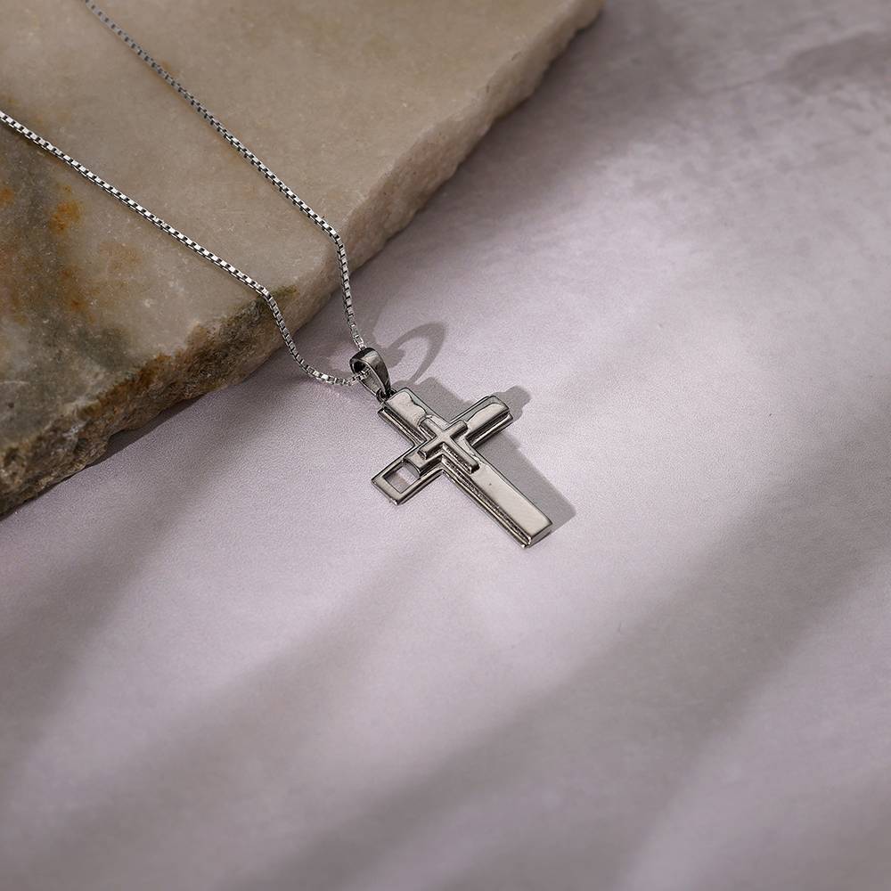 Giva 925 Silver Black Rhodium Holy Christ Pendant With Box Chain For Him| Necklace To Gift Women & Girls | With Cert : PD02752