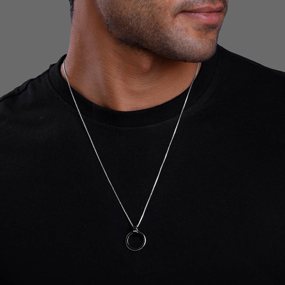 Giva 925 Silver Black Rhodium Shadow Striker Pendant With Box Chain For Him| Necklace To Gift Women & Girls | With C : PD02753