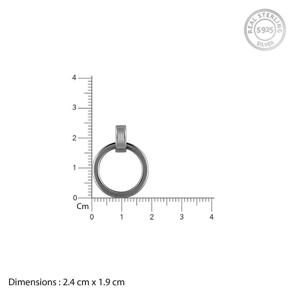 Giva 925 Silver Black Rhodium Shadow Striker Pendant With Box Chain For Him| Necklace To Gift Women & Girls | With C : PD02753