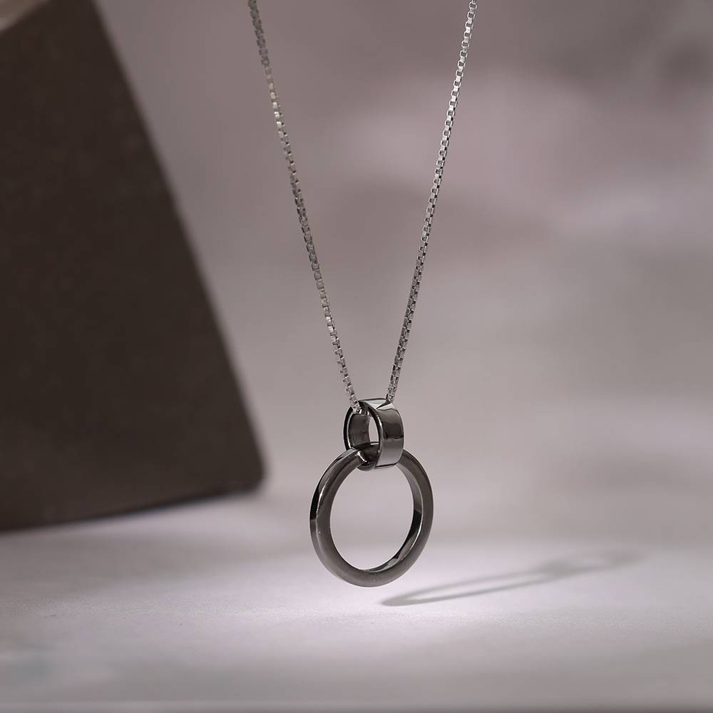 Giva 925 Silver Black Rhodium Shadow Striker Pendant With Box Chain For Him| Necklace To Gift Women & Girls | With C : PD02753