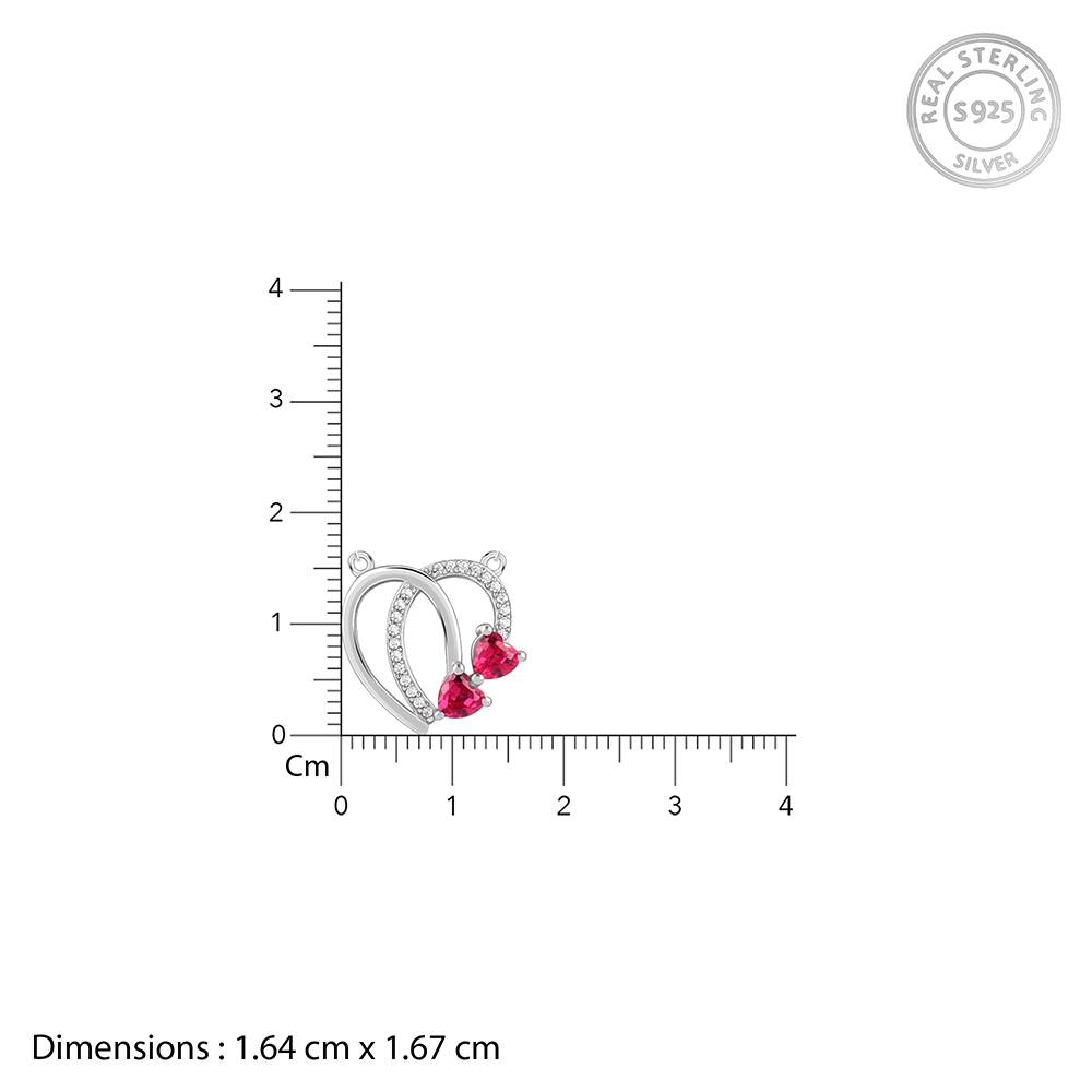 Giva 925 Silver Twin Hearts Pendant With Link Chain| Necklace To Gift Women & Girls | With Certificate Of Authentici : PD02782
